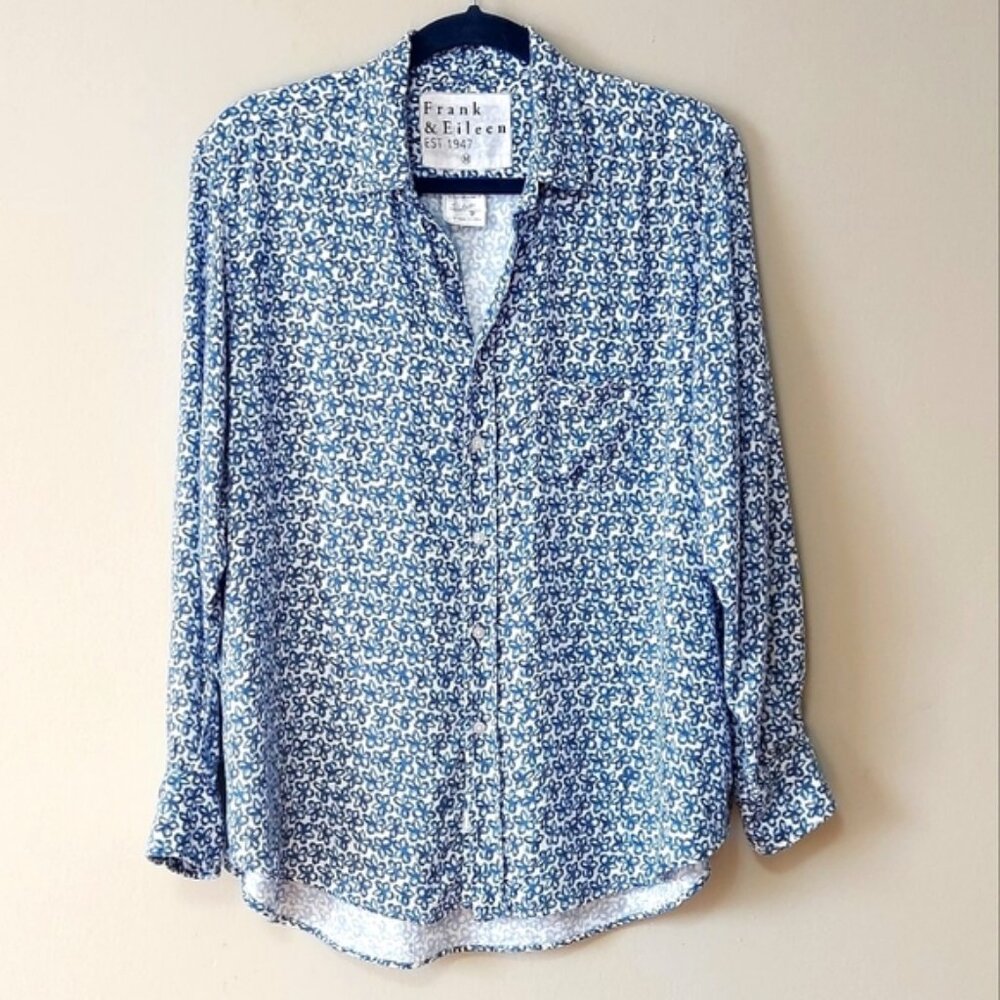 Frank & Eileen Eileen Shirt Medium Relaxed Fit Button Up Chest Pocket Casual